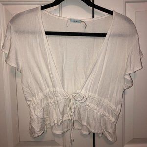UO white cinch tie top